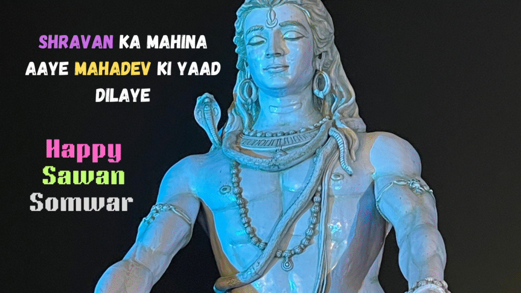 Happy sawam somwar quotes in Hindi Font