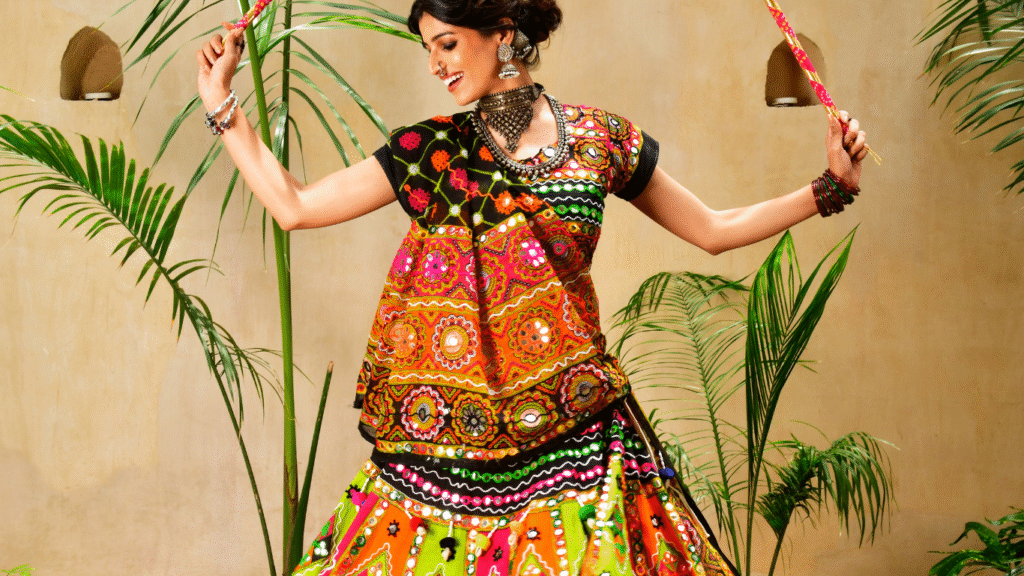lengha chauli for garba nights