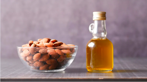 almond oil for shiny hair
