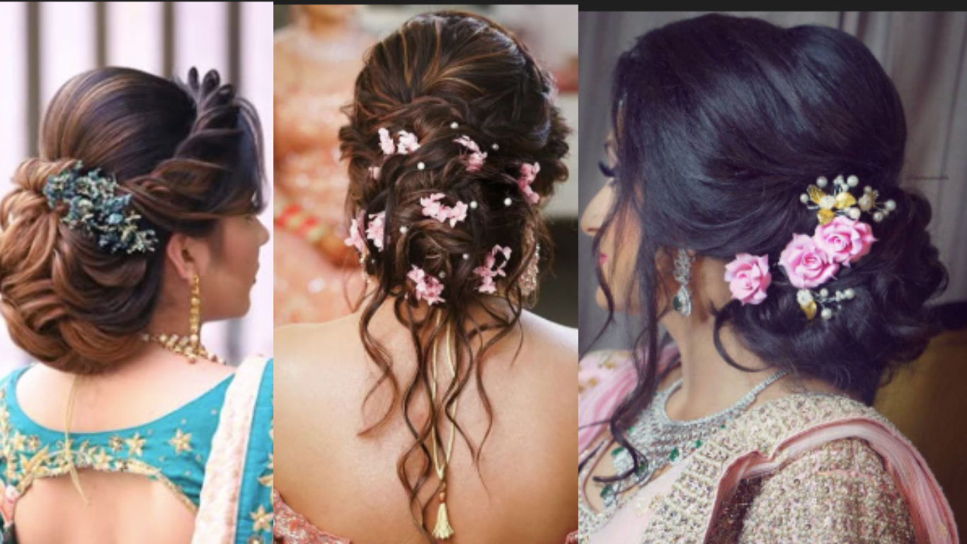 trending party buns hairstyle in hindi
